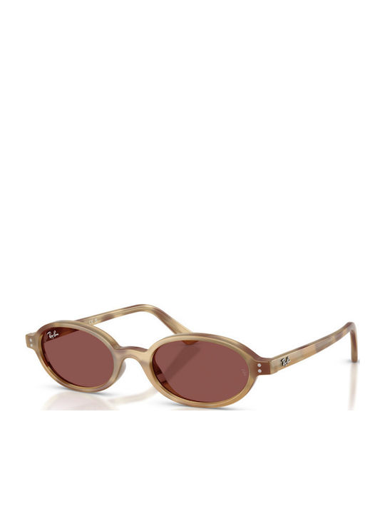 Ray Ban Γυαλιά Ηλίου Μωβ με Κοκκάλινο Σκελετό Ray Ban Γυαλιά Ηλίου Μωβ με Κοκκάλινο Σκελετό