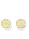 Eluna Gold Plated Steel Stud Earrings with Stones