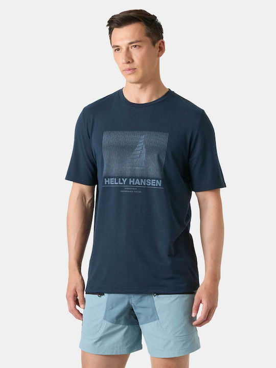 Helly Hansen Αθλητική Μπλούζα Κοντομάνικη Blue
