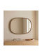Hanah Home Cloudy Wall Mirror with Brown Wooden Frame 55x38cm
