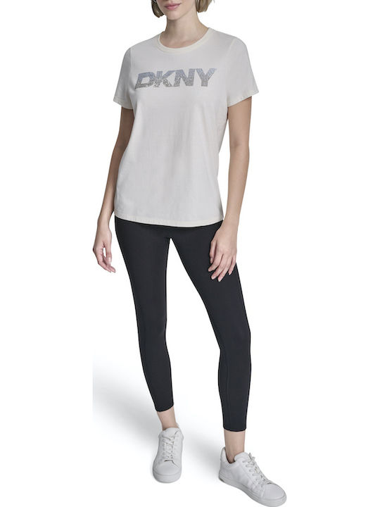 DKNY Logo Tricou Damă Alb