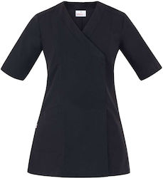 Giblor's Kochjacke Weiblich Schwarz mit 3/4 Ärmel Giblor's Kochjacke Weiblich Schwarz mit 3/4 Ärmel