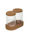 Atmosphera General Use Vase with Lid and Stand 13.6x9.6x17.6cm