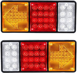 Globostar Pfeillicht 999-0261 Rückleuchte Fahrzeuge Pfeil Led 9w 360lm 180° Dc 24v Wasserdicht Ip66 Orange & Rot & Kaltweiß 6000k M32 X P3.5 X H14cm Paket 2 Stücke 1 Jahr Garantie 999-0261