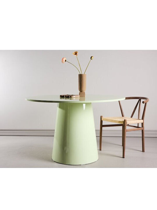 Dallas 3740 Round Extendable Wooden Table Light Green 75x75cm