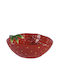 Kaemingk Round Red Ceramic Serving Bowl with Diameter 12cm