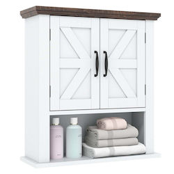 Costway Ντουλάπι Μπάνιου Πλυντηρίου 60x19x55cm Λευκό JV12880WH Costway Ντουλάπι Μπάνιου Πλυντηρίου 60x19x55cm Λευκό JV12880WH