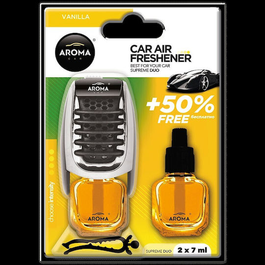 Car Air Freshener Air Vent Space Wick Supreme Duo Vanilla 2x7m Aroma Car Agroequip