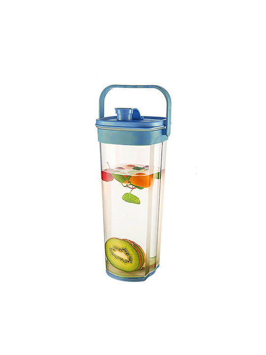 Wasserflasche Kunststoff mit Schraubdeckel Blau