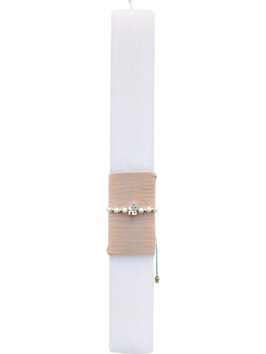 Easter Candle Round Scented and Handmade Beige