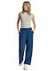 Women's Fabric Trousers Indigo