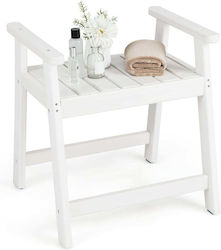 Costway Badezimmer- und Toilettenhilfen Sitz im Bad 58x52x61.5cm