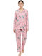 Soccus Set Pijamale Dama De Iarnă Din Bumbac Roz