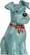 Porzellan Hund 8x12 Aus Blau