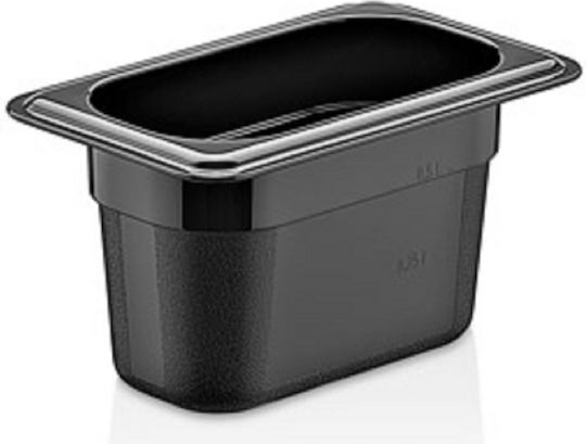 Recipient Gastronorm Policarbonat Negru GN1/9-15cm