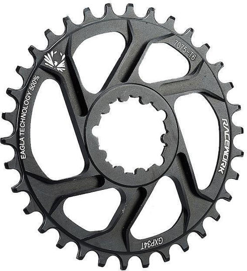 Racework 7075-t6 Sram Mountain Bike Μονή Πλάκα Στρογγυλό Γρανάζι Ποδηλάτου Προδιαγραφές 6mm 34t