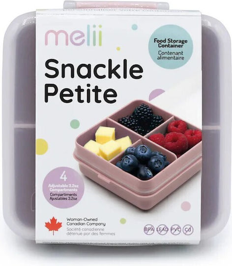 Melii Snackle Box Plastic Kids Food Container 0.095 Litre Pink