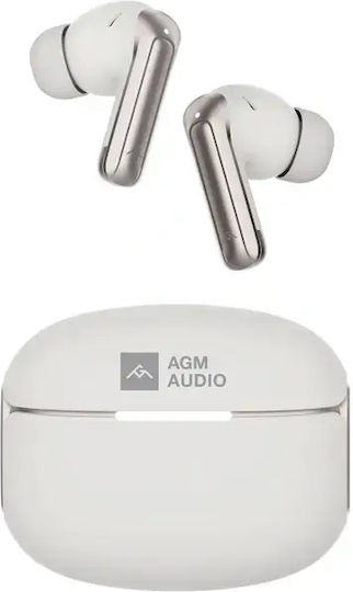 AGM Buds 8 Bluetooth Kopfhörer mit Schweißbeständigkeit und Ladekoffer Beige