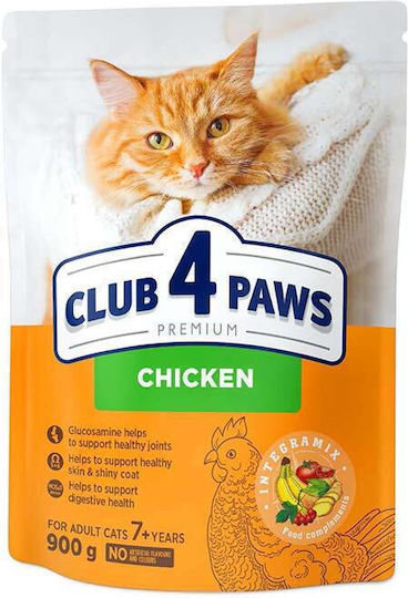 Club 4 Paws Ξηρά Τροφή για Ενήλικες Γάτες με Κοτόπουλο 0.9kg