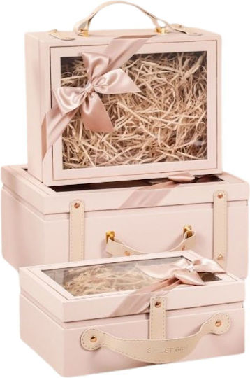Σετ Κουτί για Δώρο Μπεζ 3τμχ