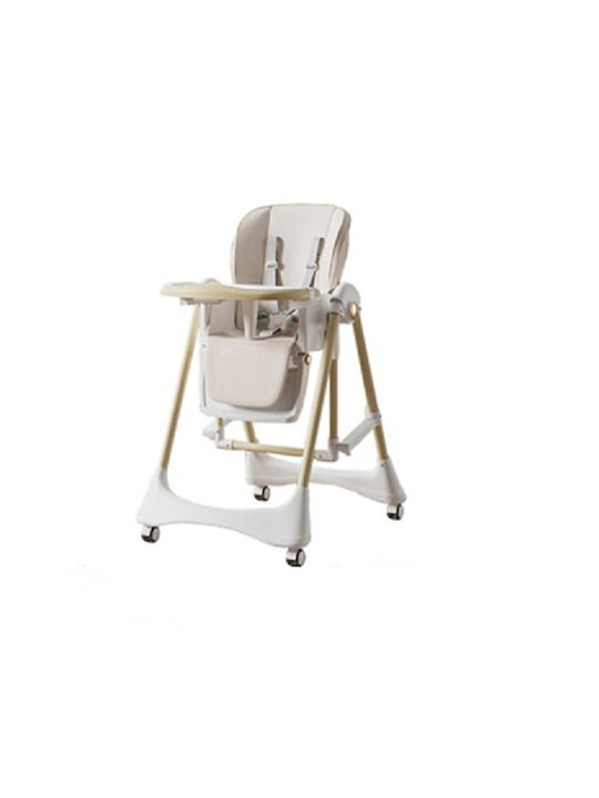 Little Mom Klappbarer Baby Hochstuhl 3 in 1 Weiß BH-8121