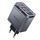 Yesido Charger Without Cable GaN with USB-A Port and 2 USB-C Ports 65W Black (YC101)
