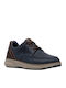 Mullan Moc Navy Leather Men's Casual Shoes Blue