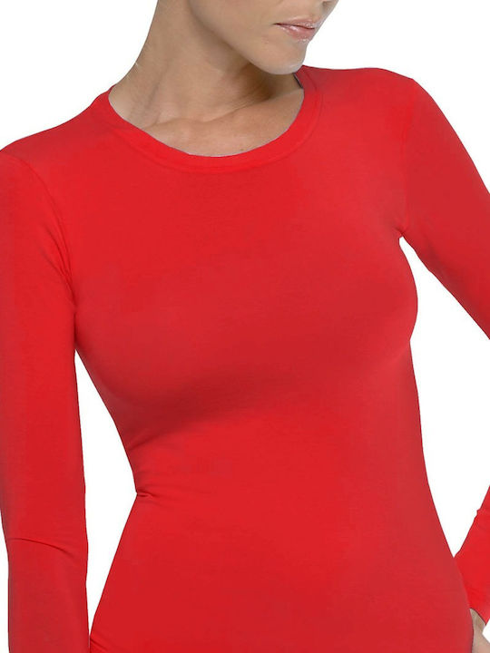 Helios Long Sleeve Red Women's Undershirt