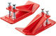 Vevor Tractor Bucket Protector 2pcs Heavy Duty Steel Bucket Edge Protectors Edge Tamer Anti-skid Device Double Hexagon Lock Nuts Bolts Snow Leave Removal & Spreading Gravel Red