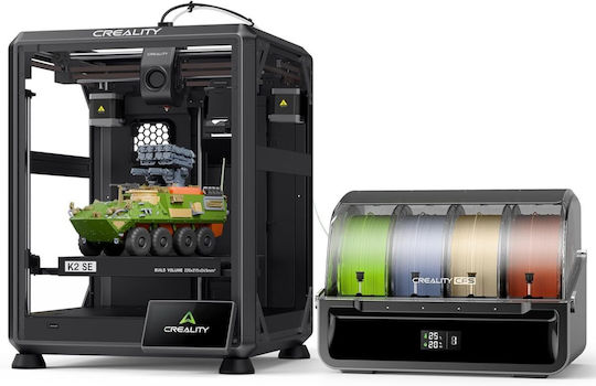 Creality3D K2 SE Combo with CFS FDM Semi Enclosed Αυτόνομος 3D Printer Διπλού Extruder με Σύνδεση Ethernet / USB / Wi-Fi