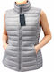 Damen Ärmelloses Winter Jacke Grau