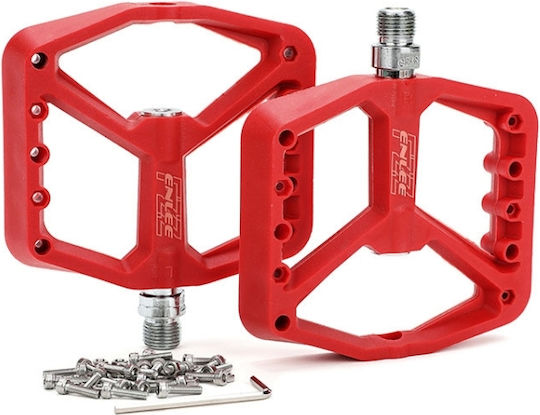 Enlee Bicycle Pedals Flat Red