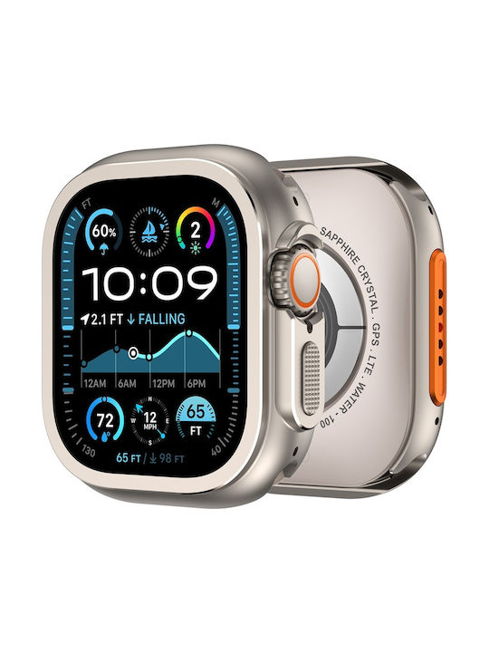 Metallic Case in Silver Color for Apple Watch Ultra 3 Ultra 2 Ultra 49mm