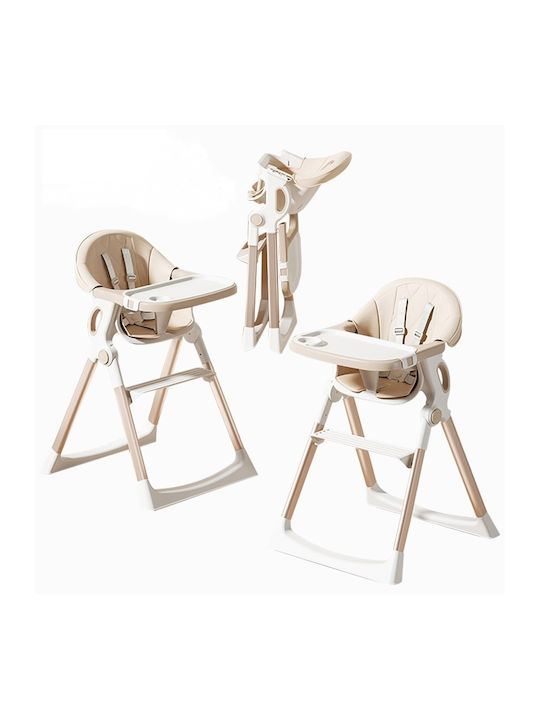 Little Mom Foldable Baby Highchair White