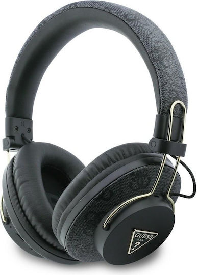 Guess Triangle Logo Ασύρματα / Ενσύρματα Over Ear Ακουστικά Μαύρα