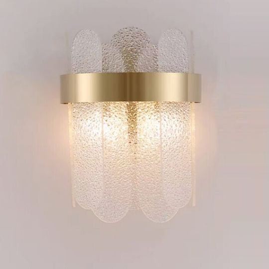 Alista Home Μοντέρνο Φωτιστικό Τοίχου Χρυσό 25x20εκ.