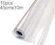 10 Stück Verpackung Transparente Schutzfolie Wand Ohne Rückstände Statik Elektrischer Strom Breite 45cm x 10m