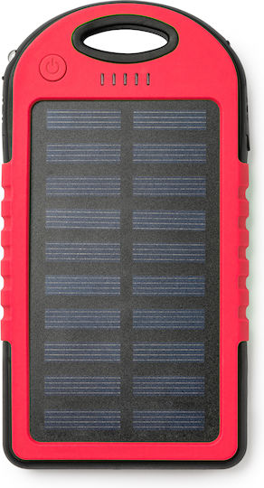 DROIDE Solar Power Bank 4000mAh with USB-A Port Red