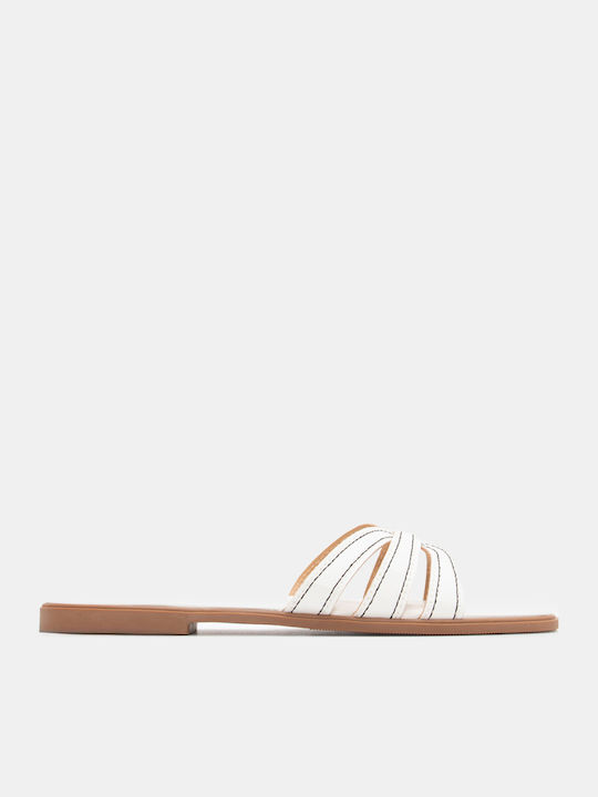 Luigi Women's White Flat Sandals