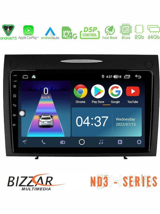Bizzar Auto-Audiosystem Für Mercedes-Benz SLK 2004-2010 Bluetooth USB Eingebautes Wi-Fi GPS Apple CarPlay Android Auto Mit 9 Zoll Touchscreen