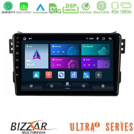 Bizzar Ηχοσύστημα Αυτοκινήτου για Opel Agila Suzuki Splash 2008-2014 (Bluetooth/USB/WiFi/GPS/Apple-Carplay/Android-Auto) με Οθόνη Αφής 9"