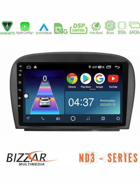 Bizzar Car Audio System for Mercedes-Benz SL 2005-2011 Bluetooth USB WiFi GPS Apple CarPlay Android Auto with 9" Touch Screen