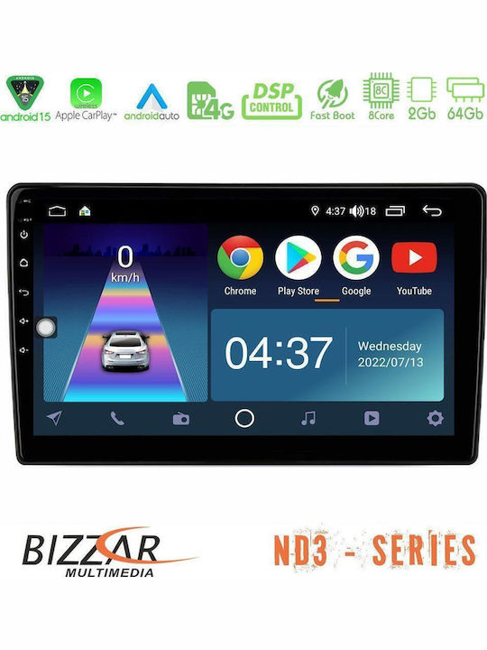 Bizzar Ηχοσύστημα Αυτοκινήτου για Hyundai H-1 2009-2015 (Bluetooth/USB/WiFi/GPS/Apple-Carplay/Android-Auto) με Οθόνη Αφής 9"