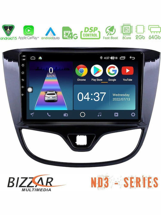 Bizzar Ηχοσύστημα Αυτοκινήτου για Opel Karl 2017-2019 (Bluetooth/USB/WiFi/GPS/Apple-Carplay/Android-Auto) με Οθόνη Αφής 9"
