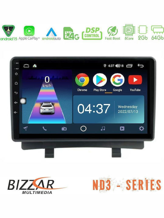 Bizzar Car Audio System for Opel Zafira 2012-2016 Bluetooth USB WiFi GPS Apple CarPlay Android Auto with 9" Touch Screen