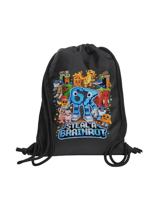 Koupakoupa Steal A Brainrot Six Seven Gym Backpack Black