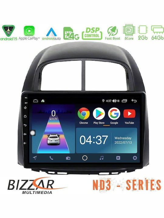 Bizzar Car Audio System for Daihatsu Sirion Subaru Justy 2006-2012 Bluetooth USB Wi-Fi GPS Apple CarPlay Android Auto with 10" Touch Screen