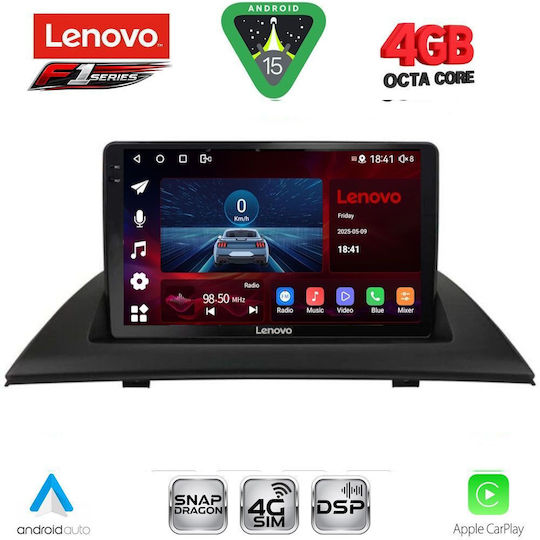 Lenovo Ηχοσύστημα Αυτοκινήτου για BMW X3 (E83) 2003-2010 (Bluetooth/USB/WiFi/GPS/Apple-Carplay/Android-Auto) με Οθόνη Αφής 9"