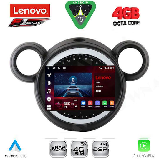 Lenovo Car Audio System for Mini Countryman Paceman 2010-2016 Bluetooth USB Wi-Fi GPS Apple CarPlay Android Auto with 9 Inch Touch Screen LENOVO SSQ 9065 CPA