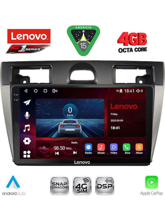 Lenovo Car Audio System for Ford Fiesta 2005-2008 Bluetooth USB WiFi GPS Apple CarPlay Android Auto with 9" Touch Screen